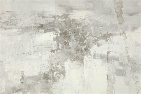 Contemporary Abstract Grey And White Original Oil On Canvas Painting At