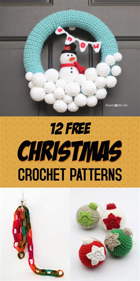 Free Christmas Crochet Patterns Craft Lovers