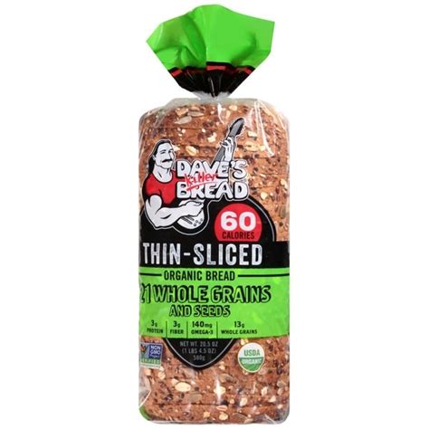 Thin Sliced Organic Bread Whole Grains Seeds From Dave S Killer