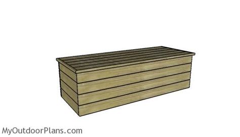 Modern Outdoor Storage Bench Plans | MyOutdoorPlans