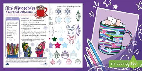 Hot Chocolate Winter Craft Instructions Teacher Made