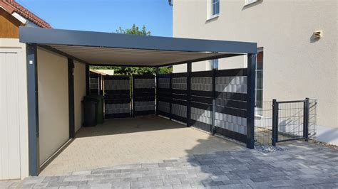 Einzel Carport Aus Stahl Mit Ger Teraum Abstellkammer Hinten News