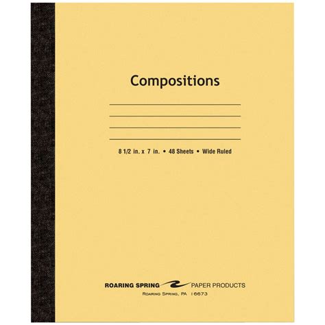 Roaring Spring Wide Ruled Flexible Cover Composition Book