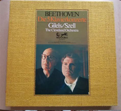 5 Lp Box Emil Gilels Beethoven 5 Klavierkonzert Szell Cleveland Ger Eurodisc 70 Eur 25 00