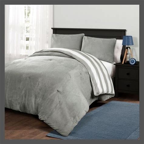 Lush Decor Bedding 2pc Twintwin Xl Plush Stripe Comforter Set Gray Lush Dcor Open Box Poshmark