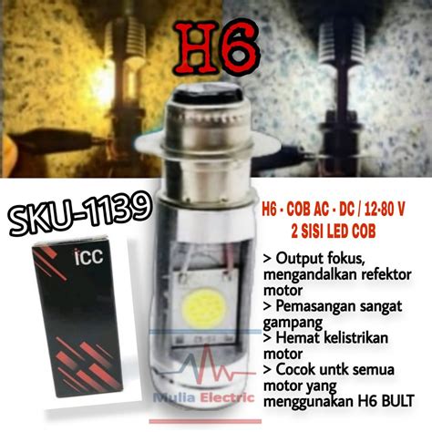 Jual Lampu Led Utama H Cob Mata Sisi Ac Dc Merk Icc Shopee Indonesia