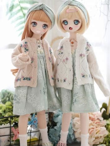 Bjd Clothes Girl White Beige Sweater For Msd Mdd Ball Jointed Doll