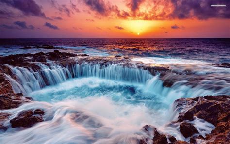 Waterfall At Sunset Wallpapers Wallpaper Cave