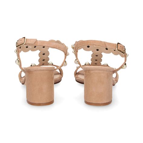 LÓPEZ Sandalias con tacón de Mujer 18258 PEACH NUDE