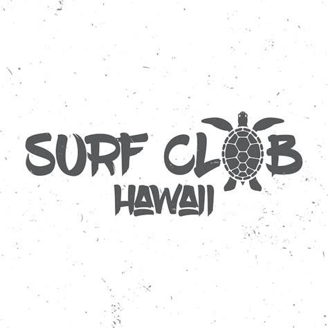 Surf Club Konzept Vektor Sommer Surfen Retro Abzeichen Surfer Club