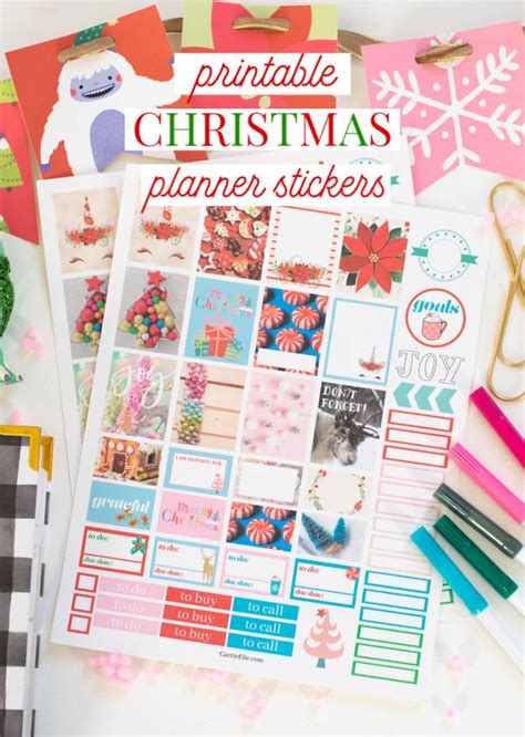 Printable Christmas Planner Stickers - Carrie Elle