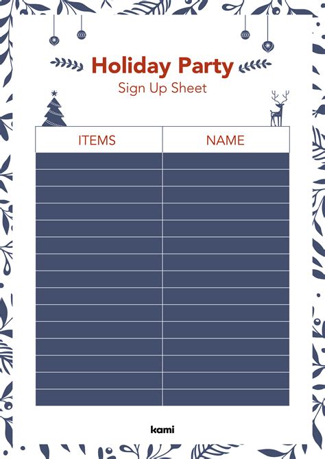 Holiday Party-Sign Up Sheet for Teachers | Perfect for grades 1st, 2nd ...