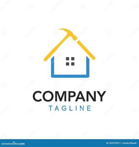 A Cool And Unique Logo For A Home Improvement Company Stock Vector