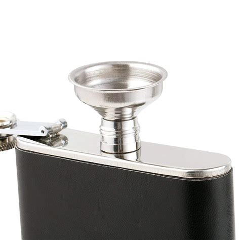 Stainless Steel 8 Oz Hip Flask With Built In Collapsible 2 Oz Shot Yauoso