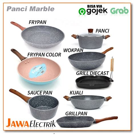 Jual CYPRUZ Panci Marble Fry Pan Wok Pan Sauce Pan Grilled Pan Kuali