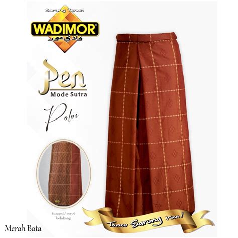 Jual Sarung Wadimor Pen Mode Sutra Polos Sarung Tenun Dewasa Motif