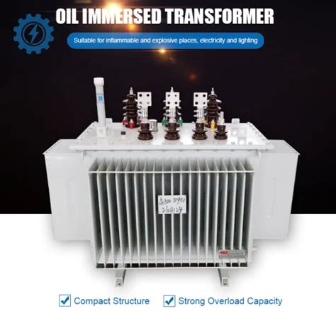 S11 Series 10kv Power Distribution Three Phase Electric Transformer With Oil Immersed High