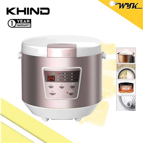 KHIND 1 8L Digital Rice Cooker RCM18 Metallic Grey Shopee Malaysia