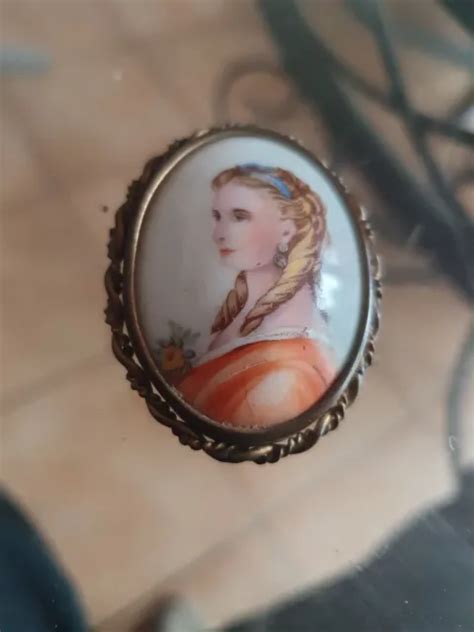 Ancienne Broche Porcelaine De Limoge B Eur Picclick Fr