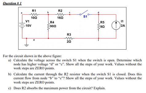 Solved R1 R2 S1 10 16 V1 R4 90 R5 9 10V 2A R3 2 For Chegg