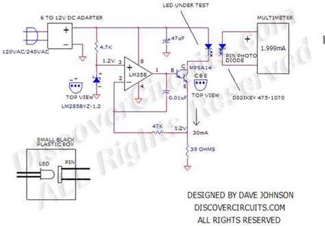 White Led Life Tester Schematic Measuringandtestcircuit Circuit Diagram