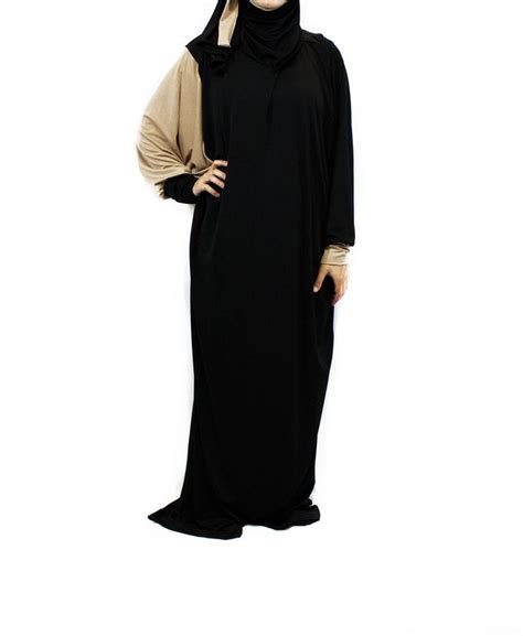 One Piece Abaya W Attached Hijab Black How To Wear Abaya One Piece