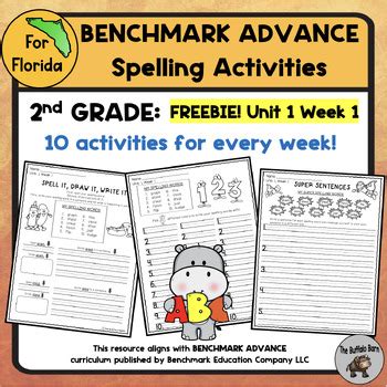 Benchmark Advance 2nd Grade Spelling Activities Spelling Unit 1