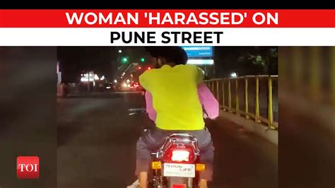 Pune Two Bike Borne Men Allegedly Tease A Woman Video Goes Viral Viral Videos Times Of