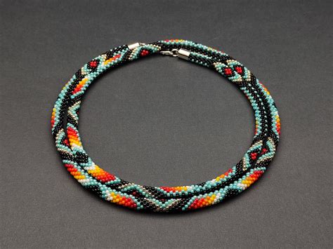 Turquoise Lanyard Native American Style Beaded Teacher Lanyard For