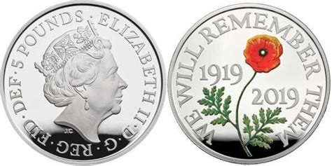 Pounds Elizabeth Ii Remembrance Day Silver Proof United