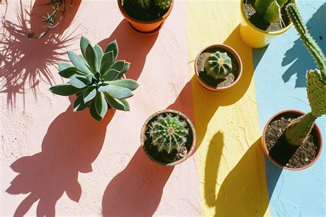 Free Photo Cactus Plant In Pot Still Life