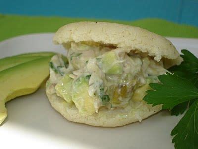 The Tiny Skillet Arepa Reina Pepiada Arepa Sandwich With Chicken And