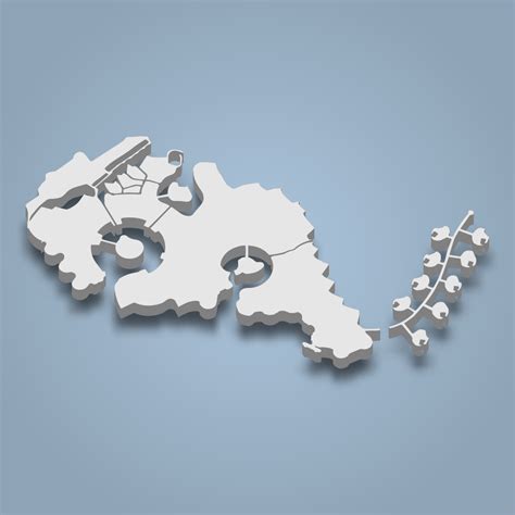 3d isometric map of The Pearl-Qatar is an artificial island in Qatar ...