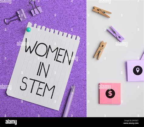 Conceptual Display Women In Stem Business Idea Science Technology