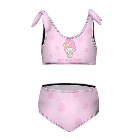 Kuromi And My Melody Girls Swimwear Beach Sport Bikini Bathing Suit 2 Piece Swimsuits Walmart
