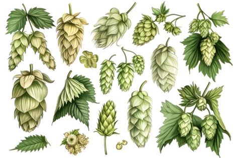 Premium Photo Detailed Illustration Of Various Types Of Hops