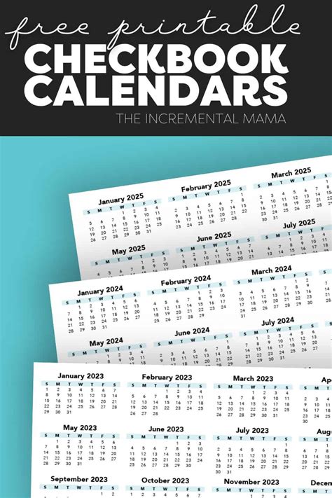 Checkbook Calendar Printable Elly Myriam