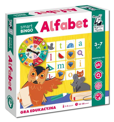 Kapitan Nauka Gra Edukacyjna Alfabet Smart Bingo Kapitan Nauka