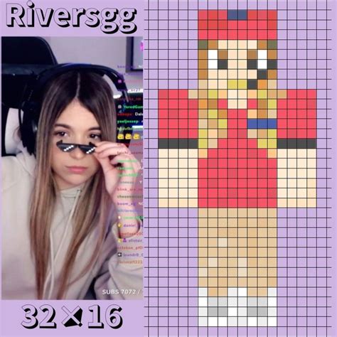 Riversgg Skin Minecraft Imagenes cuadriculadas Dibujo de ojo fácil