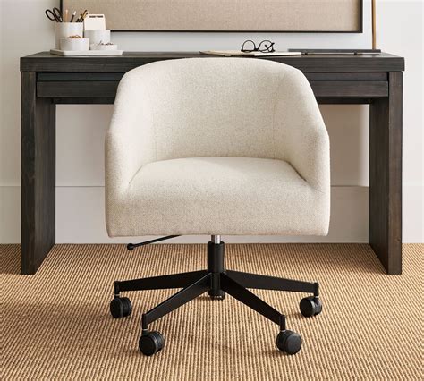 Baldwin Upholstered Swivel Desk Chair Pottery Barn