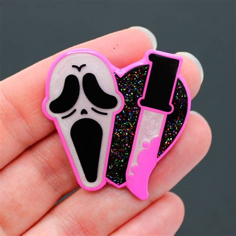 Heart Ghostface Enamel Pin Dead Disco