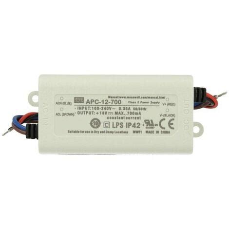 Led Driver Cc Meanwell Apc Trasformatore Ma V V Dc W