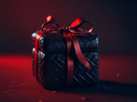 Un Fondo De Caja De Regalo Rojo De Lujo Foto Premium