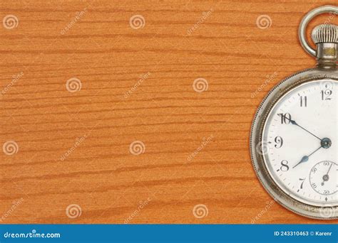 Old Retro Pocket Watch On Wood Stock Image Image Of Watch Pocket