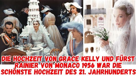 Hochzeit von Grace Kelly und Fürst Rainier von Monaco im Jahr 1956