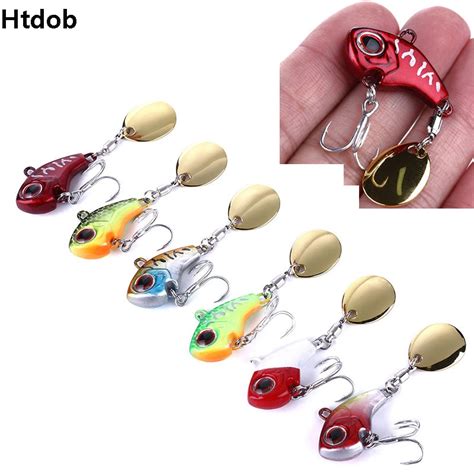 Htdob Pcs G G G G Metal Vib Rotating Spoon Tail Fishing Lure