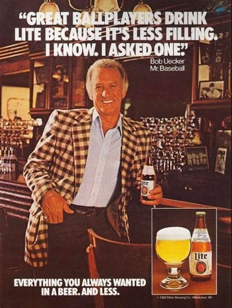 Bob Uecker Miller Lite ad, 1982 : r/OldSchoolCool