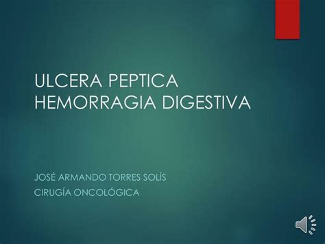 Ulcera P Ptica Hemorragia Digestiva Tiroxina Med Udocz