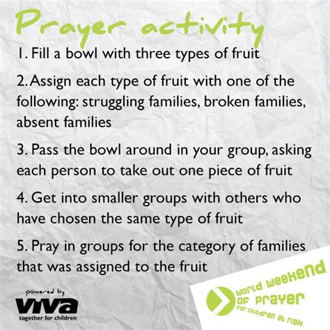 Prayer Activity With A Small Group Spiritual Faith Activities Pi