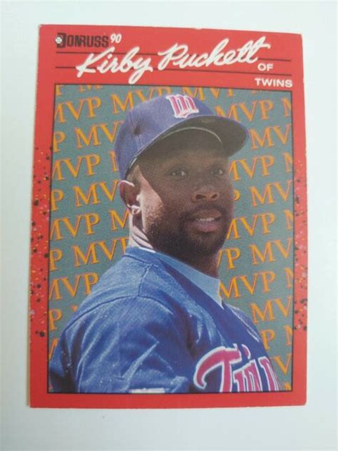 Mvp Kirby Puckett Donruss Baseball Card Bc Ebay